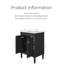 Meuble-lavabo moderne 24 po avec lavabo supérieur, meuble-lavabo à 2 niveaux, meuble-lavabo simple, grandes tablettes de rangement, noir