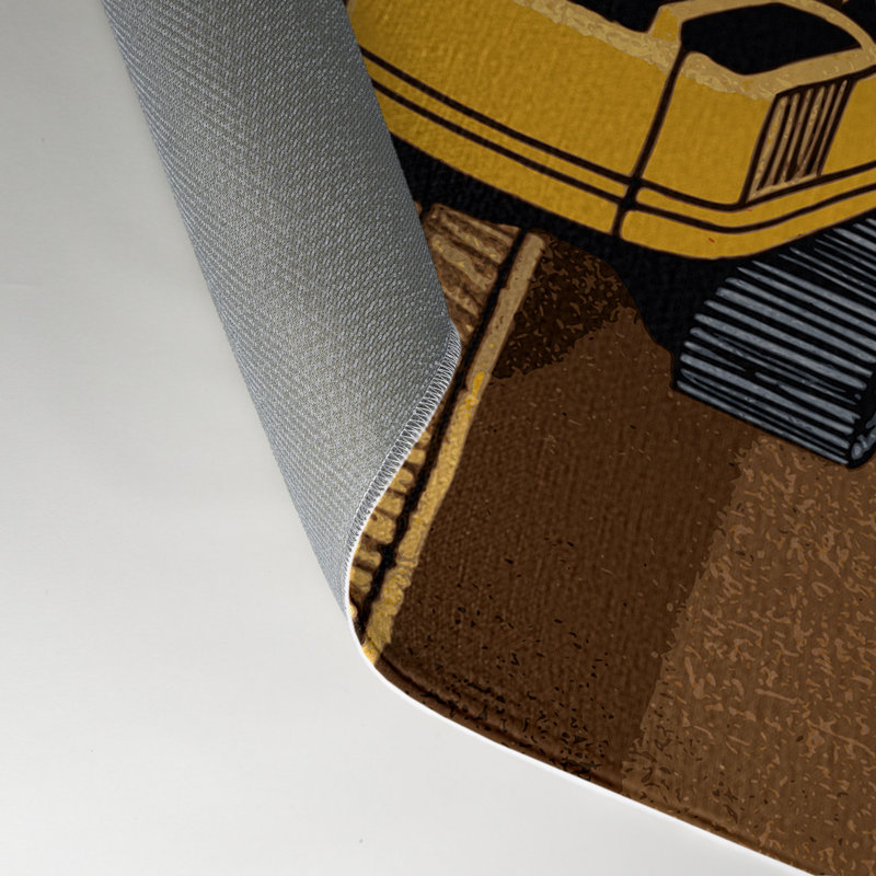 Tapis intérieur et extérieur brun Transport, Rectangle 5 pi x 7 pi