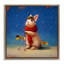 Cadre flottant First Snow Bunny & Skis, design par Lucia Heffernan-1133165098-1133165096