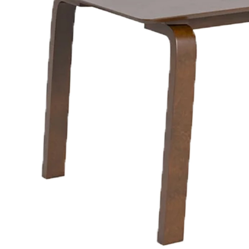 Table de salle à manger Iken, plateau rectangulaire en bois massif noyer brun de 71 pouces