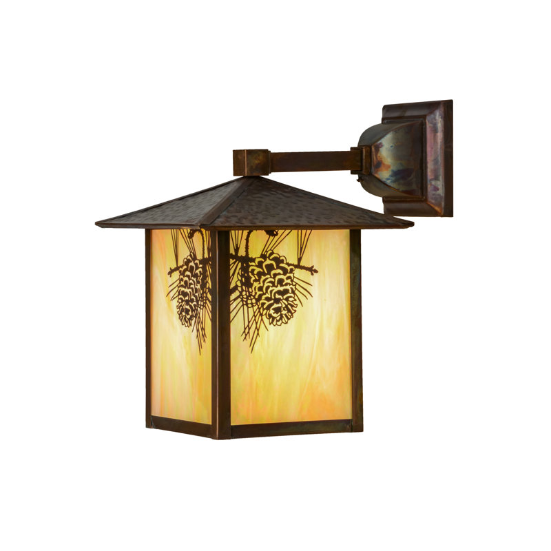 Seneca Winter Pine - Light Outdoor Wall Lantern, 12" H x 9" W x 12.5" D