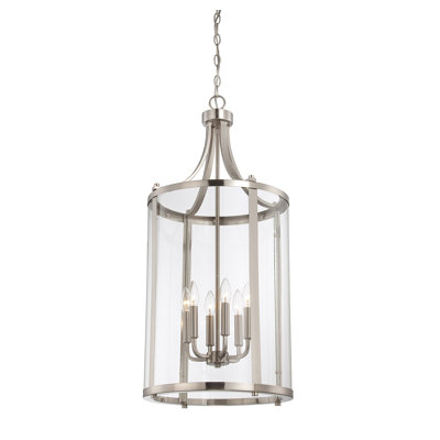 Wayland 6 - Light Dimmable Lantern Cylinder Chandelier