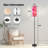  68.5" Standing Floor Lamp Vibrant Hot Pink Fuchsia Neon Purple blurred motion Abstract light Dimmable Metal Pole Lamp with Linen Lampshade LED Bulb Included