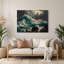 «Coastal Stormy Seas», art mural en métal noir-1112419807