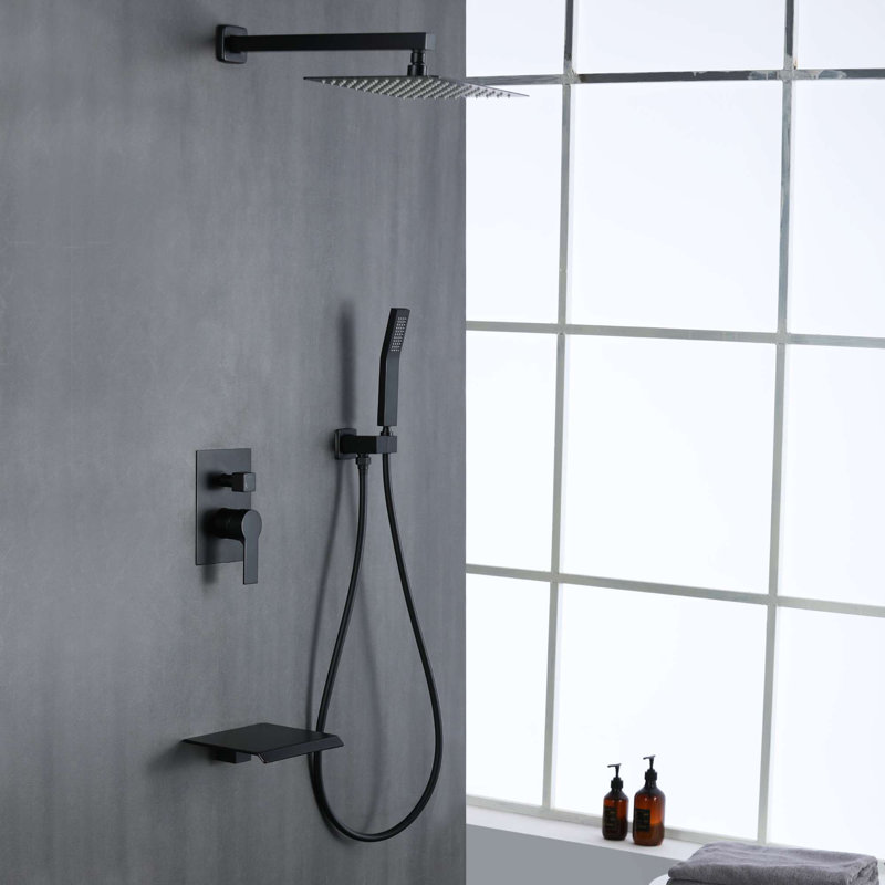 Système de douche complet, Noir mat