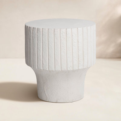 LaCure 20'' Stone Outdoor Side Table