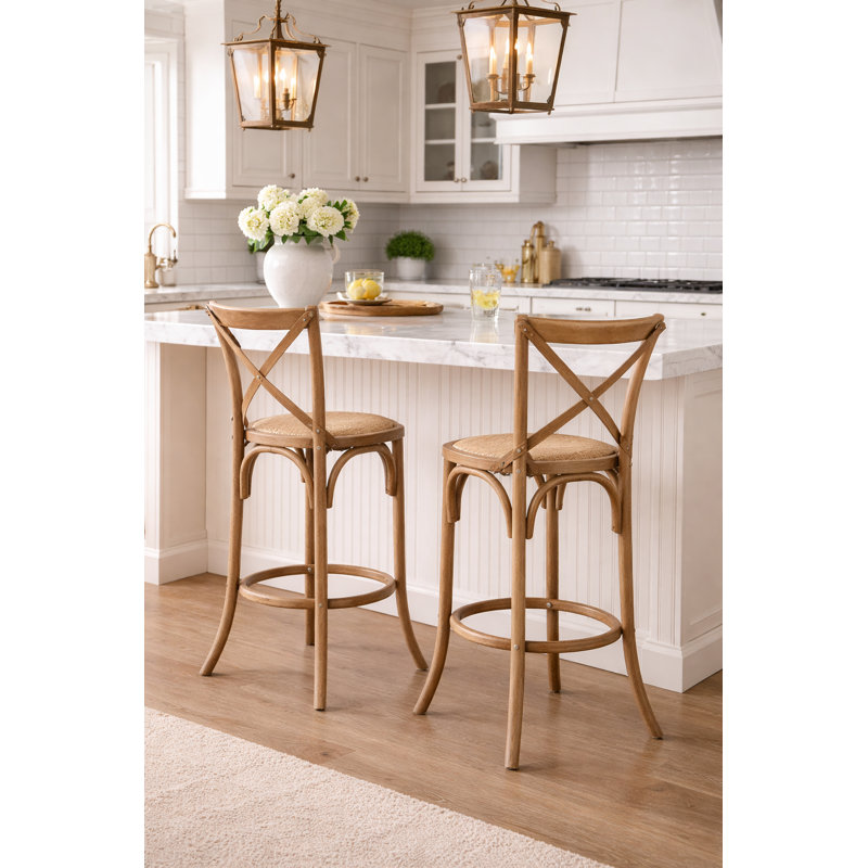 Parisienne Cafe 26" Counter Stool, Limed Gray Oak, Counter Stool (26” Seat Height)