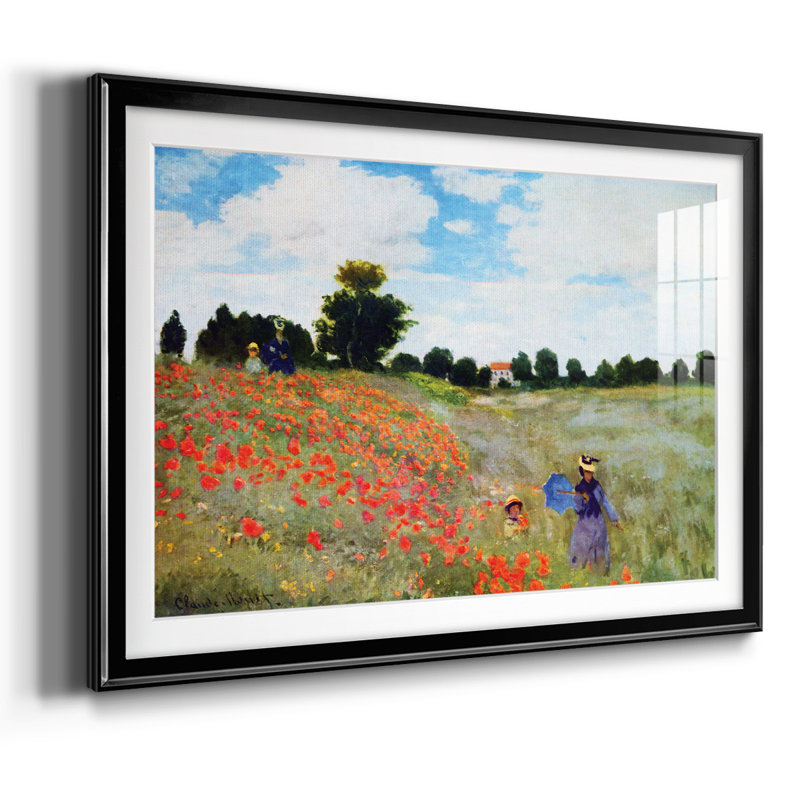 Coquelicots par Monet, Noir, H 30 po x l 44 po x P 1,5 po
