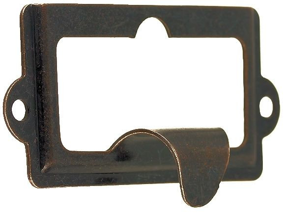 (Paquet de 5) Porte-étiquette en cuivre antique (bronze) avec poignée - 2 1/2 po (1300)