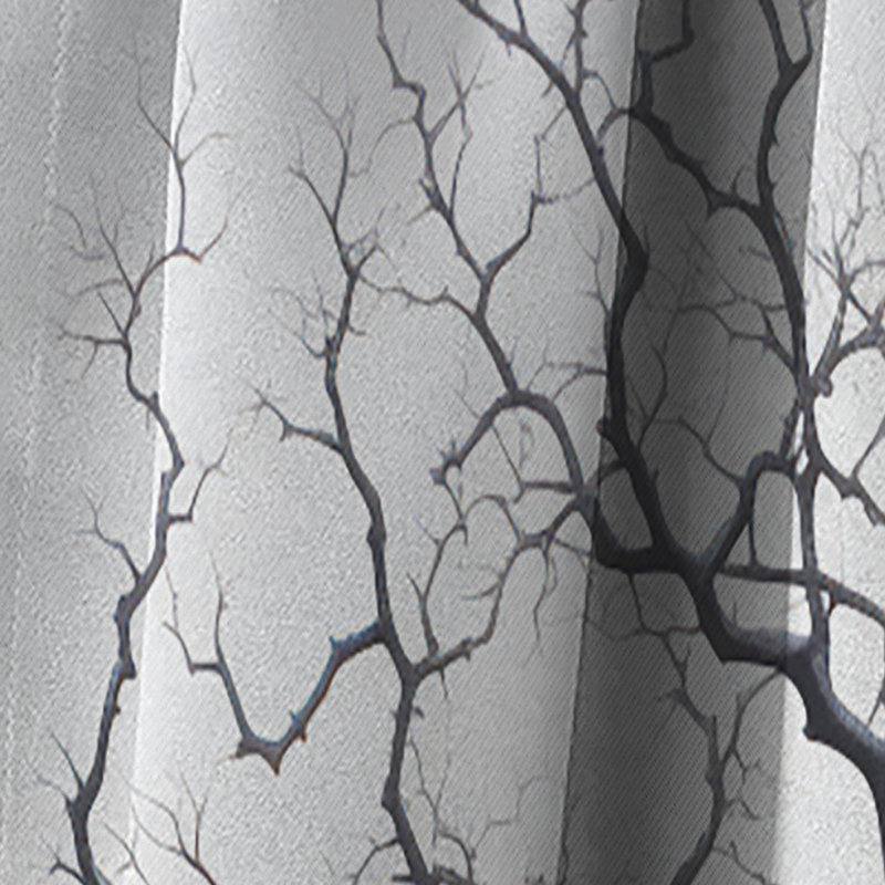 Rideau occultant en velours floral à motif d'arbre Clayborn - 1 panneaux, L 52 po x L 84 po