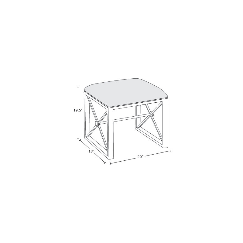 Scalamandre Maison Bench, Black