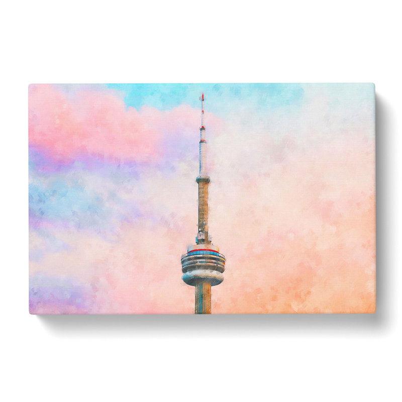 The CN Tower In Toronto Canada - Wrapped Canvas Print, 50cm H x 76cm W x 3cm D
