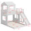 Lit superposé en bois en forme de L avec glissade, style maison, Harper Orchard-1823992965-1755420586