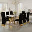 Chaise parsons en velours capitonné Lya