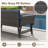 72 In. L Patio Convertible Sofa Daybed With Adjustable Armrests-788995701