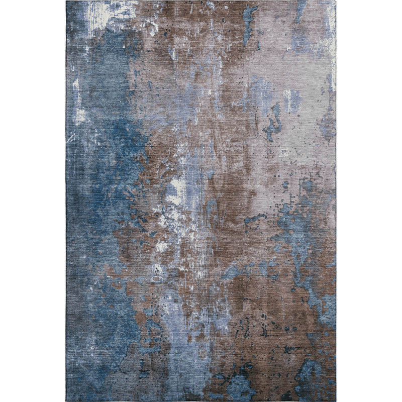 Premium Machine Washable Medena AMF1870 Abstract Rug, Rectangle 5' x 7'6"
