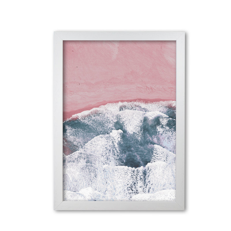 Sand - Print, White Grain Frame, 42 cm H x 30 cm W x 5 cm D