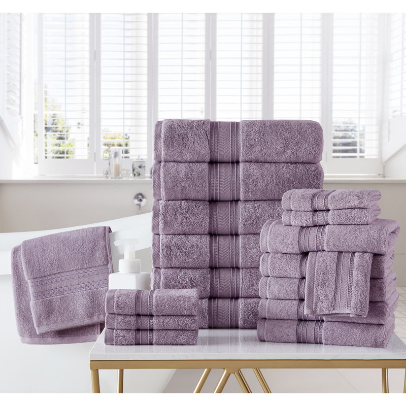 Ensemble de 18 serviettes en coton 18 pièces, Nirvana