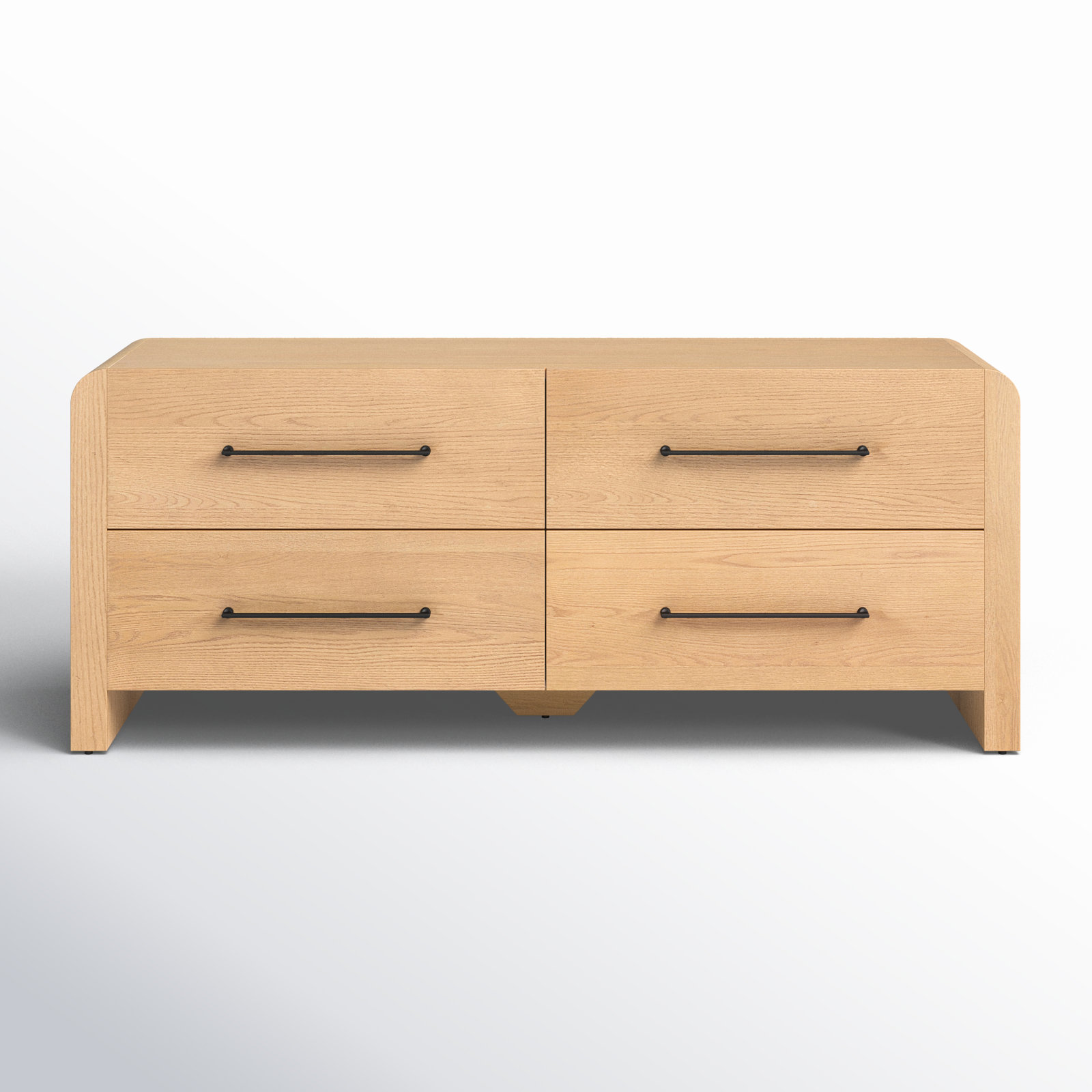 Cruz Wood 4 Drawer Dresser, Natural