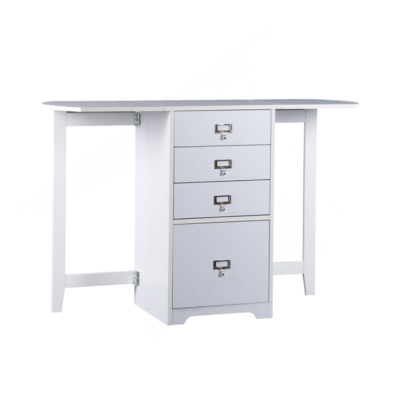 Organisateur pliable et bureau d'artisanat - Blanc