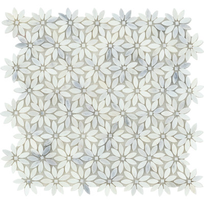 Marble Winter Frost 12" x 13" Natural Stone Novelty Mosaic Tile