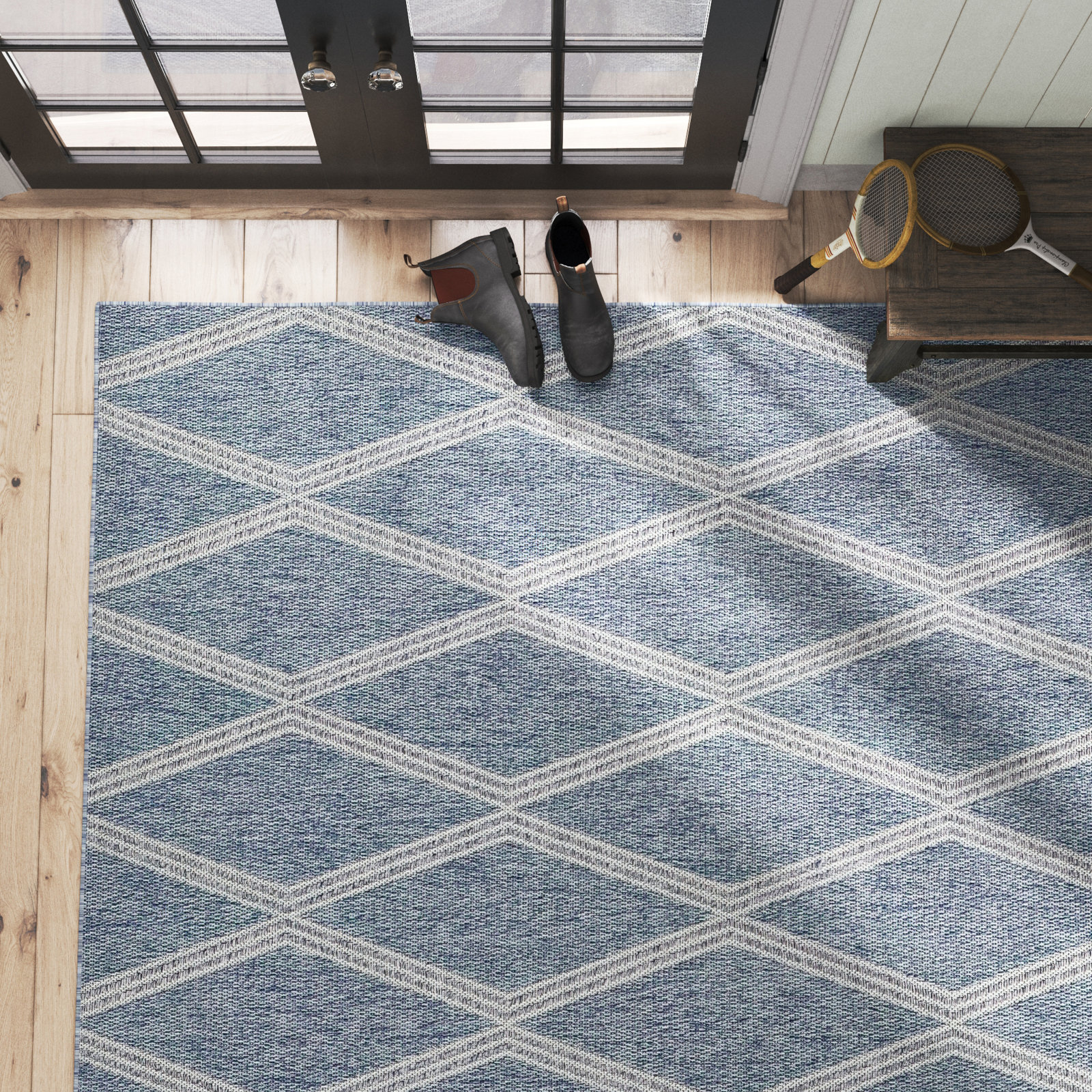 Twill Indoor/Outdoor Rug, Rectangle 4'1" x 6'