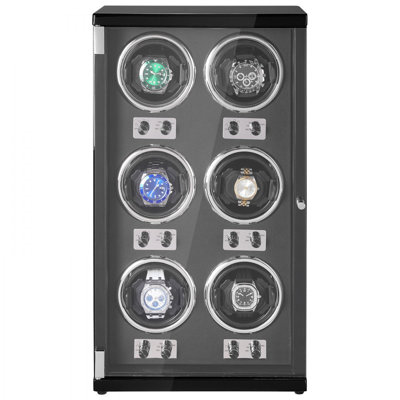Watch Winder Watch Winder for 6 Automatic Watches with 6 Super Quiet Japanese Mabuchi Motors