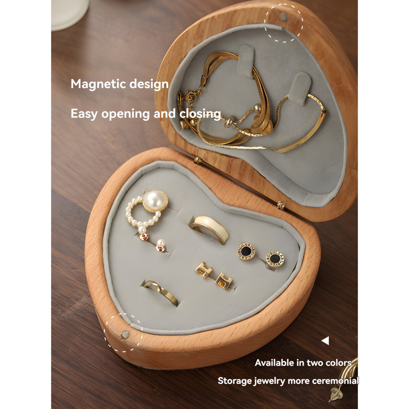 Suiyuan Love Walnut Jewellery Storage Box - High End, Exquisite And Portable, Guarding Every Precious Item
