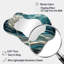 Pissenlit argenté dans des vagues turquoise éclatantes - miroir mural nuage pissenlit, miroir décoratif asymétrique blanc, impression d'art en métal-107246575