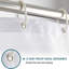 Rideau de douche abstrait Euradell avec crochets inclus