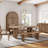 Kamiyha Coastal Wood Kitchen Table, Dining Table, Rectangular Table, Office Table, Brown