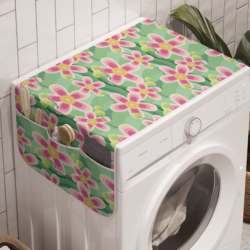 Machine à laver East Urban Home Flora, paquet de 2, 47 po x 18,5 po