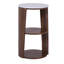 Table d'appoint cylindrique ronde à trois niveaux