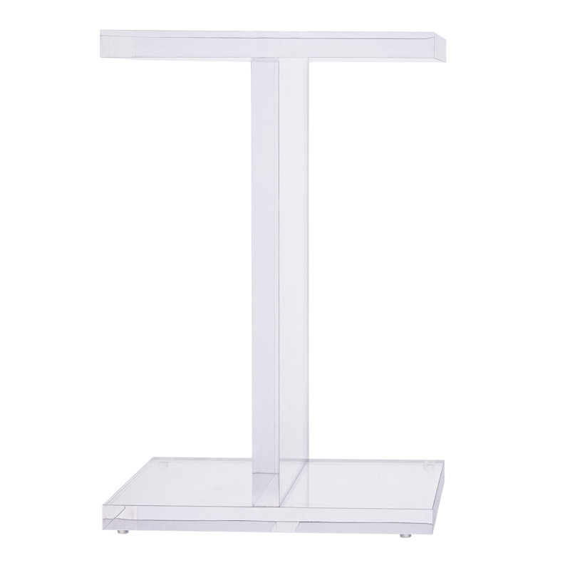 Table d'appoint à poutre en acrylique transparent