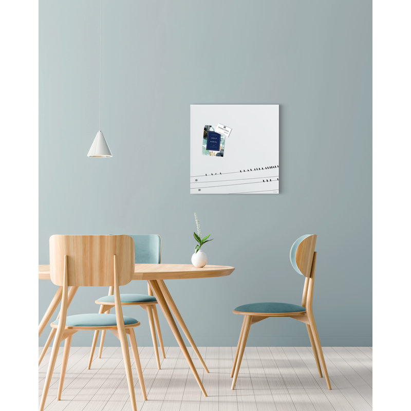 Artverum Wall Mounted Magnetic Glass Board, 48cm H x 48cm W x 48cm L