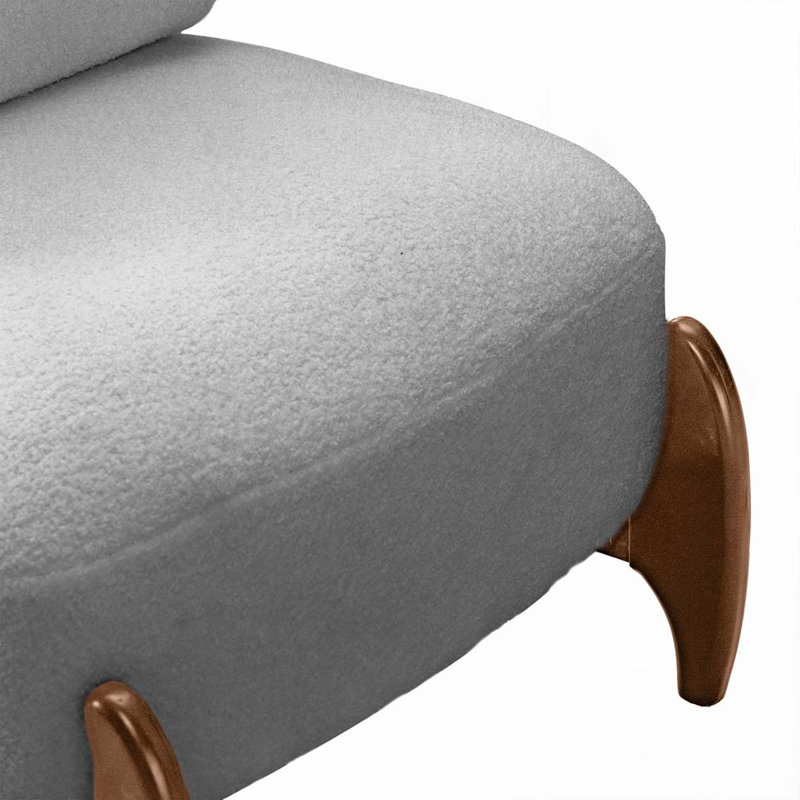 Chaise d'appoint rembourrée, Gris