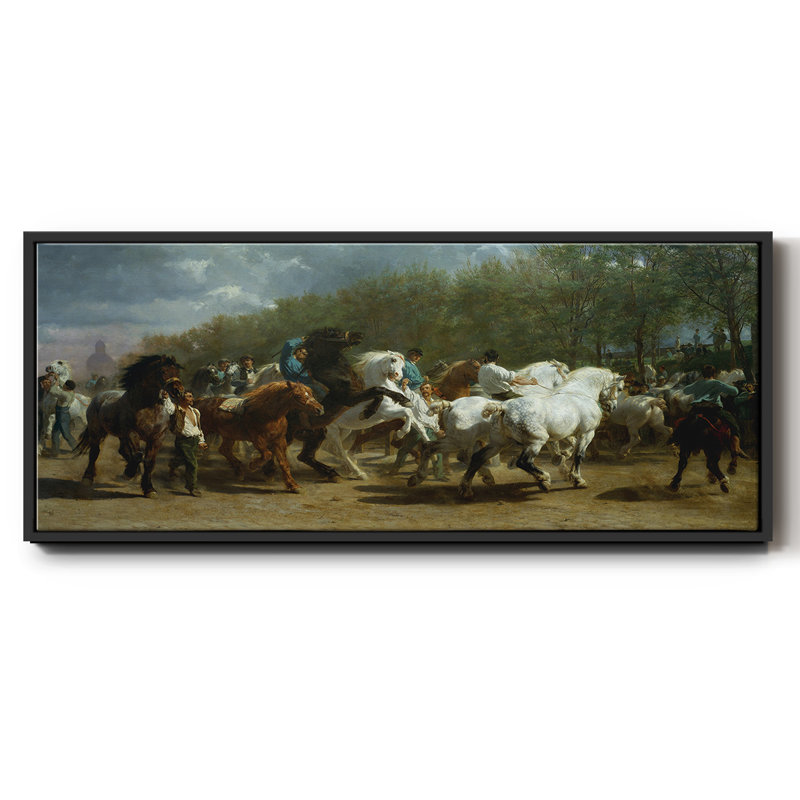The Horse Fair, reproduction d'art sur toile, Noir, H 20 po x l 50 po x P 1,5 po