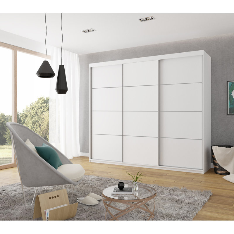 Amhir 2 Door Solid + Manufactured Wood Wardrobe, White
