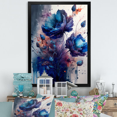 Sharolyn Vibrant Blue Flower Bouquet II - reproduction sur toile