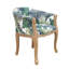 Stylish Green Velvet 45cm French Style Armchair - Upholstered Accent Chair with Carved Wooden Frame for Living Room
