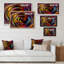 «Yellow Fluid Art Organic Vortex», reproduction sur toile flottante-1878687076-1878687075