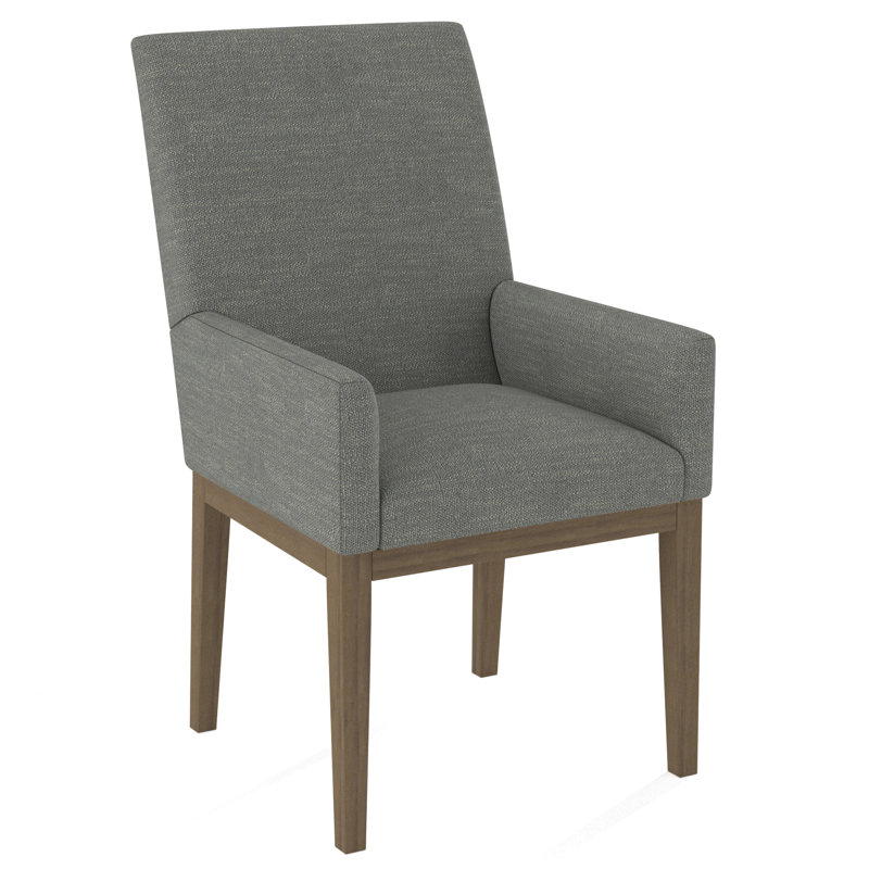 Upholstered Arm Chair, Weathered Gray, Rumor Bliss