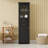 Tall Bathroom Storage Cabinet With Glass Doors, Free-Standing, Two Drawers, And Adjustable Shelves, MDF Board, Painted Black - Perfect For Displaying Your Favorite Items-2095156927