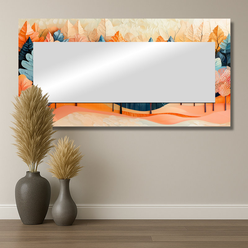 «Forest Trees Dream Fragments Forest II», miroir de paysage pour décoration murale, imprimé sur métal, 28 po x 55 po