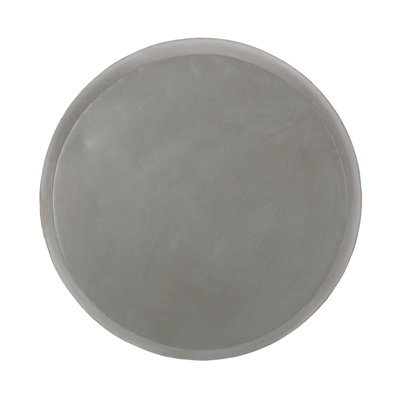 Outdoor Table In Lightweight Concrete - Bohemian Chic. , Portable. No Assembly. 15.48"x15.48"x18.14". White Side Decor. , Movable. 15.48"x18.14"x15.48