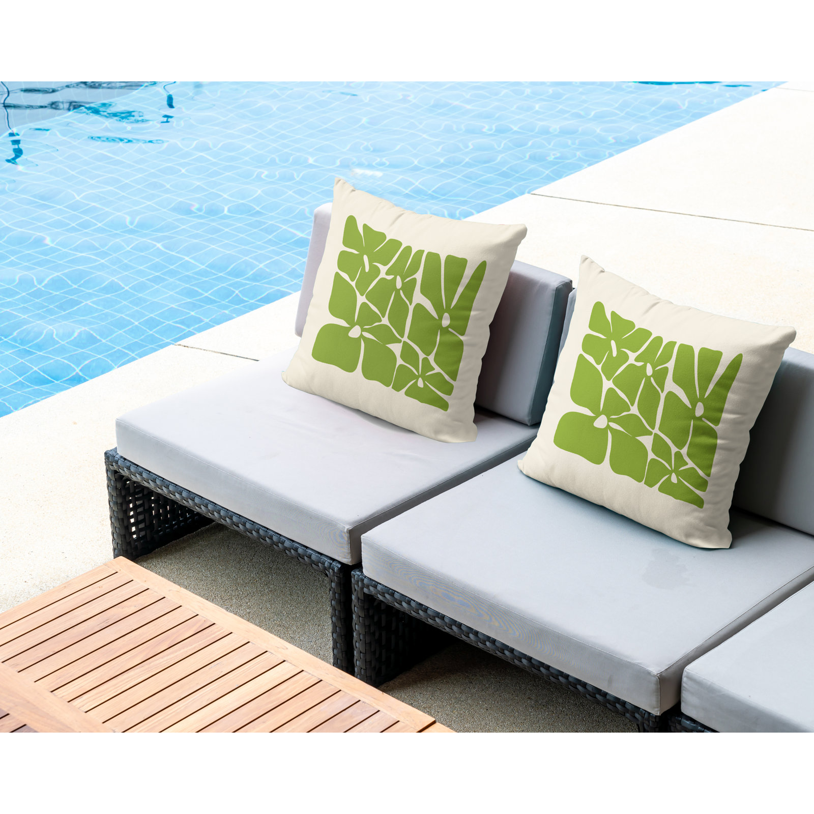Polyester Throw Pillow, 17W" x 17H", Chartreuse