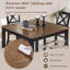 Ensemble de table de salle à manger 5 pièces à hauteur de comptoir avec 4 chaises, ensemble de table à manger en bois classique pour 4 personnes, ensemble de table de salle à manger pour 4 personnes Timeless Farmhouse