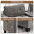 104" Chenille Tufted Upholstered Sectional with a Movable Ottoman and 2 Multifunctional Consoles-1728405709