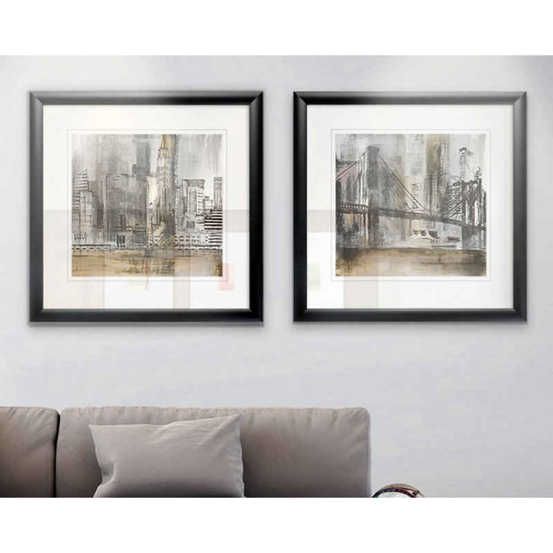 " Empire Twilight " 2 - Pieces, Black Framed