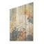 «Blue and White Mums Flowers Elegance I - Mums», art sur bois de pin naturel-1569985957